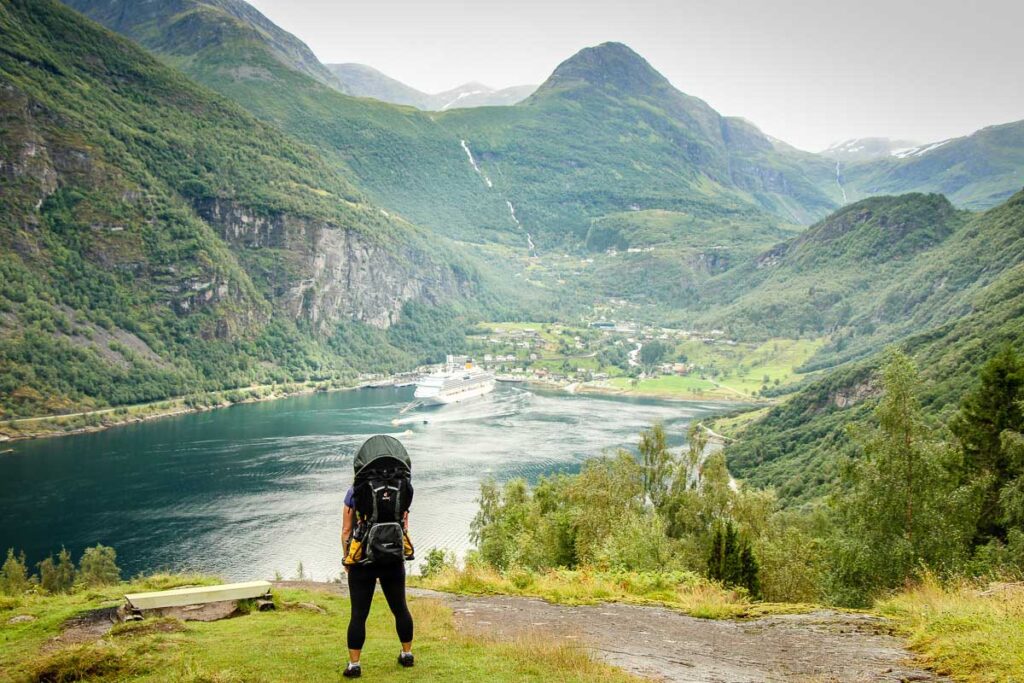 using backpack carrier for baby for travel in Norway