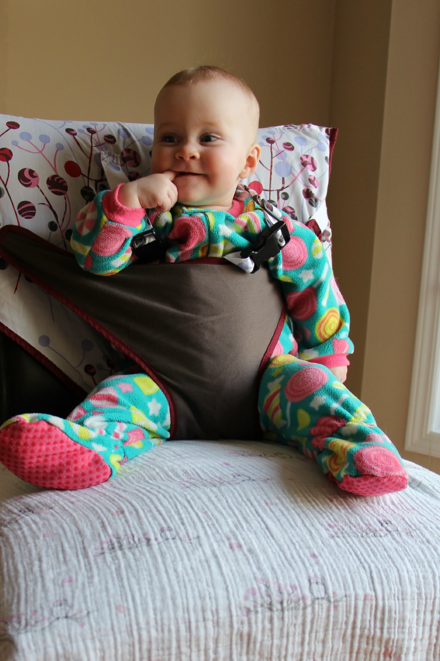 a good use for a muslin blanket is to help deal with a messy baby at a friends place, restaurant or in a hotel room.