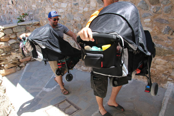 using strollers in greece with a baby or toddler