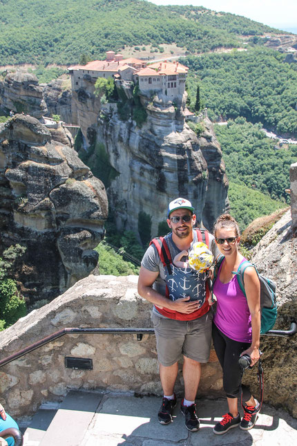 Visiting Meteora, Greece with baby