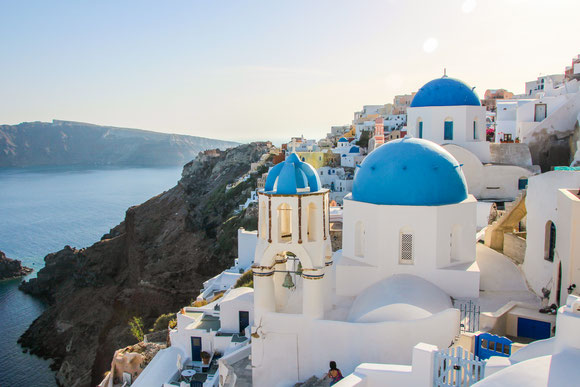 Visiting Oia, Santorini with a baby