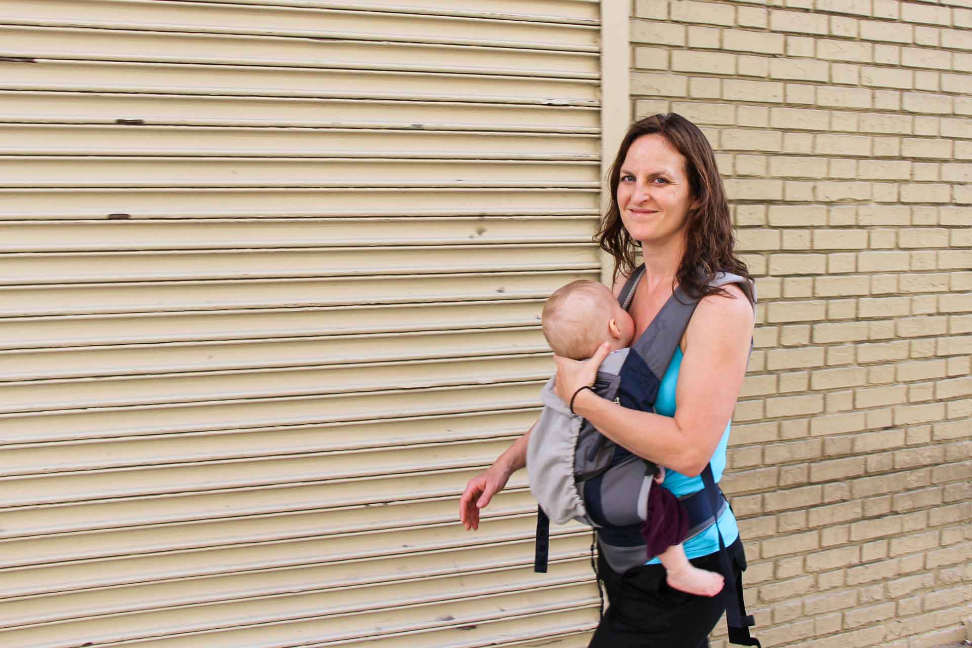 Baby sleeping in Ergo Baby Carrier