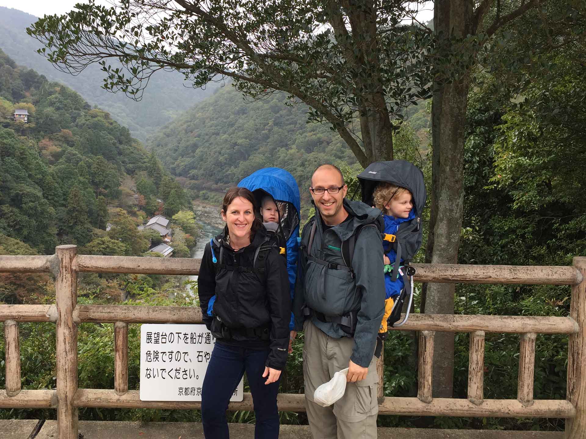 enjoy a walk through Arashiyama Park in Kyoto Japan with toddler and baby