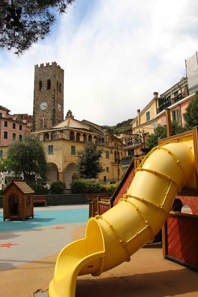 when visiting Cinque Terre with toddlers, look for a village with a playground, such as Monterosso al Mare