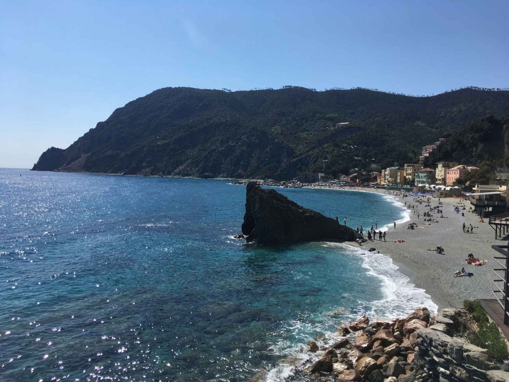 When visiting Cinque Terre with a toddler or baby, be sure to visit the large Monterosso beach