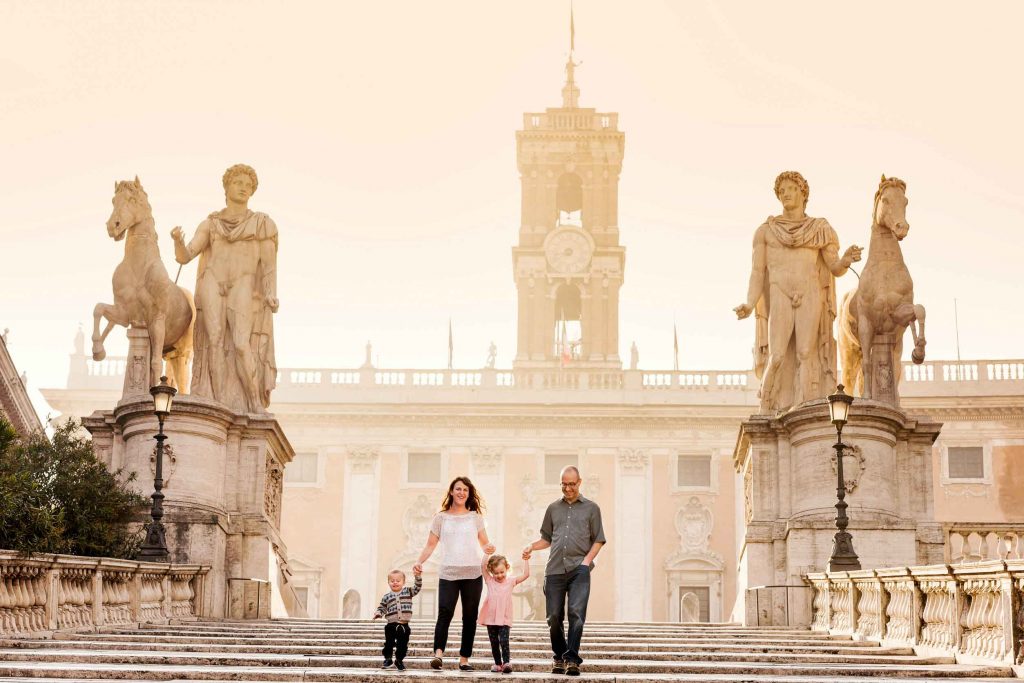 family trip to Rome with a baby and toddler