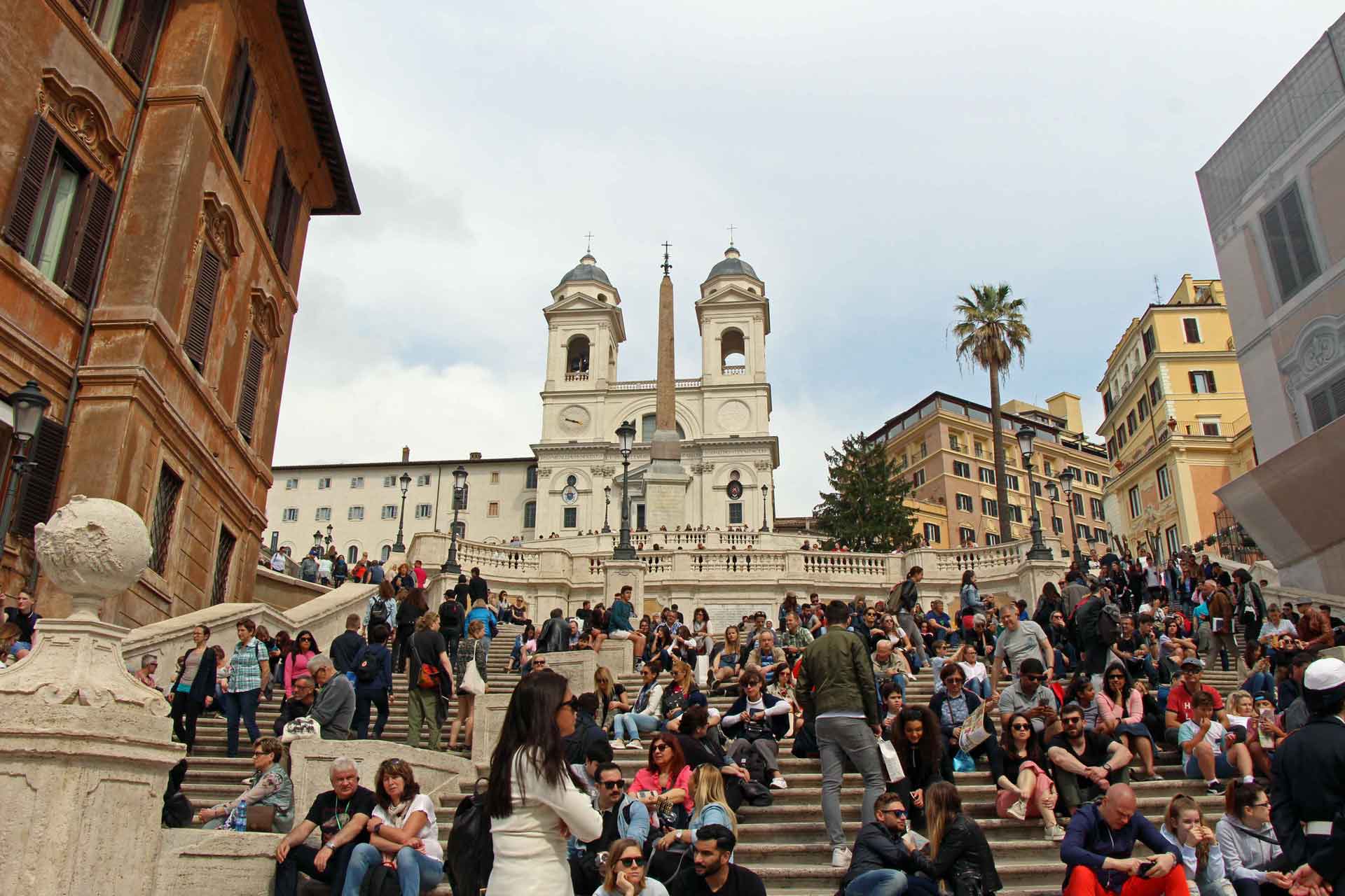 The Spanish Steps are often very busy.