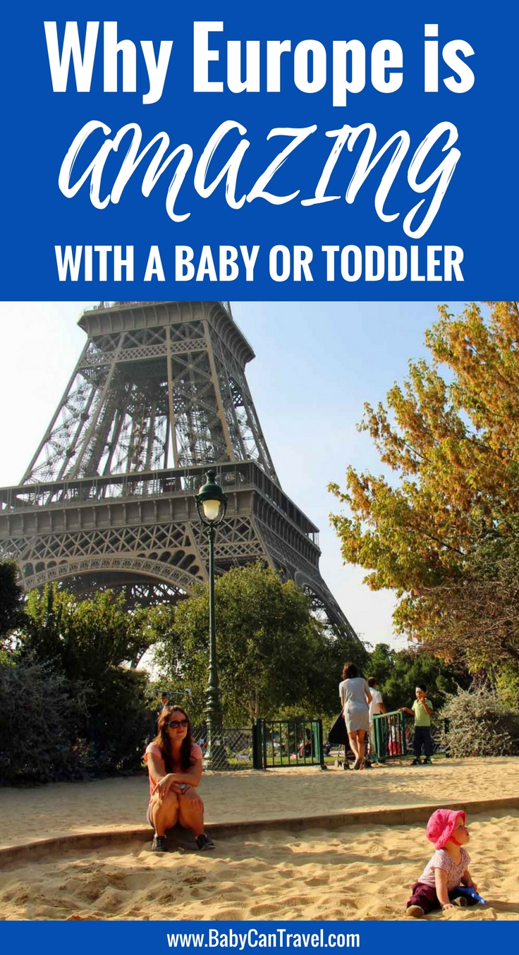 Europe is a perfect destination with a baby or toddler. Click to read why! | Family Travel | Toddler Travel | Baby Travel | Travel with Baby | #familytravel #travelwithbaby #Europe #Rome #Paris #London #Barcelona