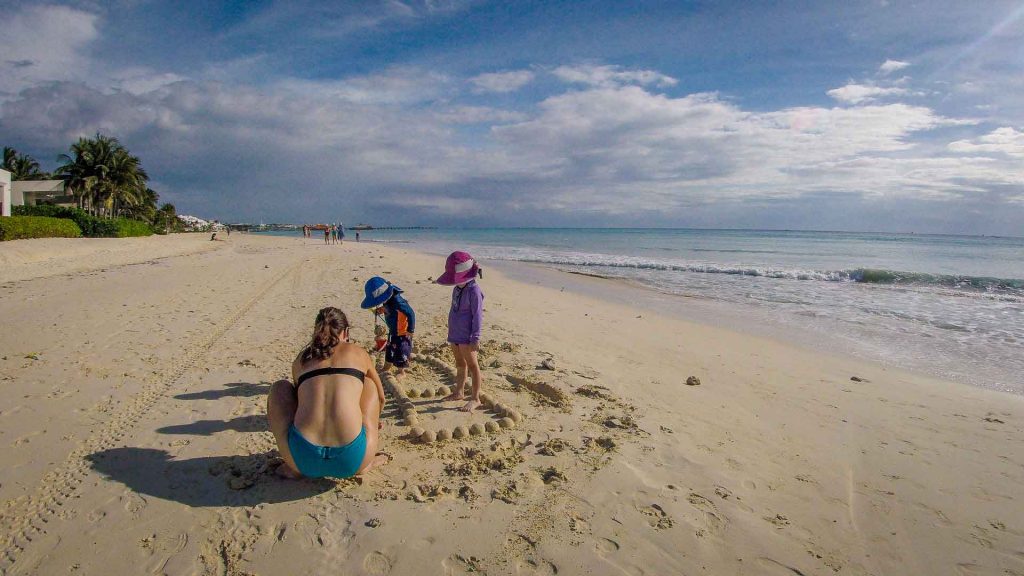 Playacar is one of the best beaches in Mexico for babies & toddlers