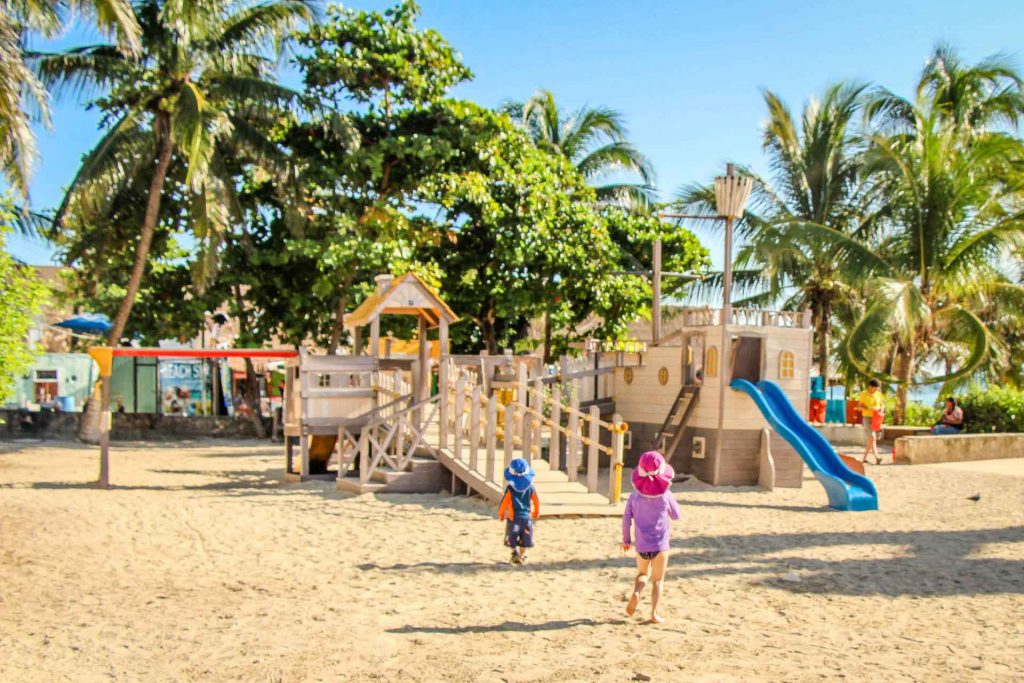 things to do in Playa del Carmen with kids -  playground at Fundadores Park