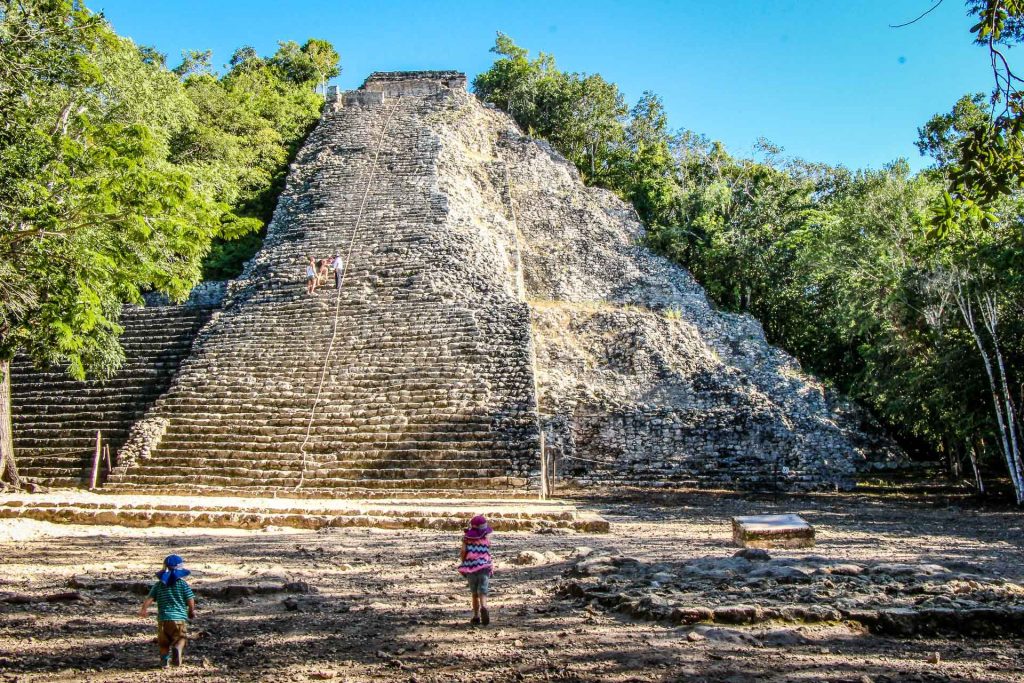 day trip from Cancun - Coba ruins with kids