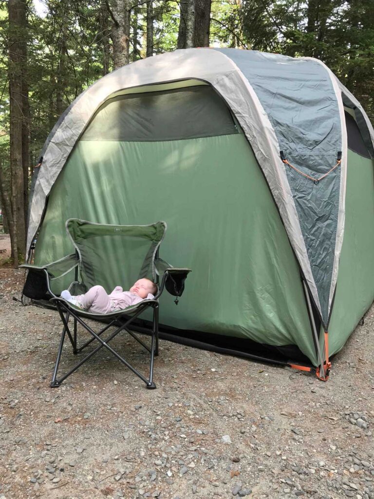 Tent Camping in Acadia National Park with a Baby