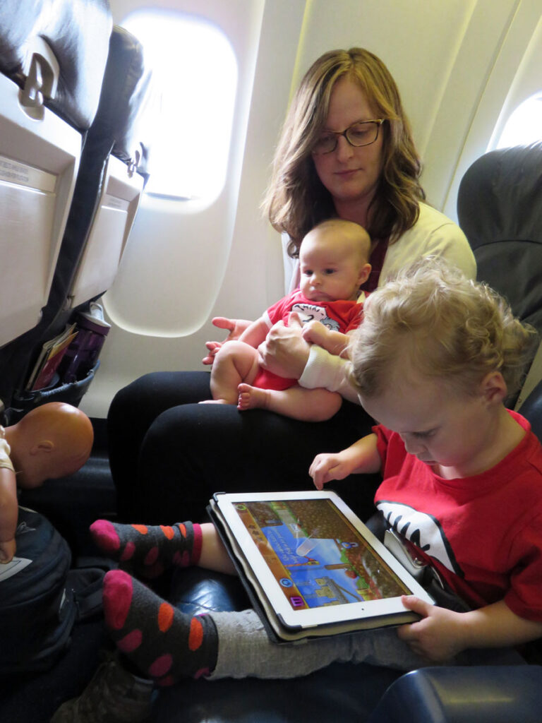 flying with a baby and toddler