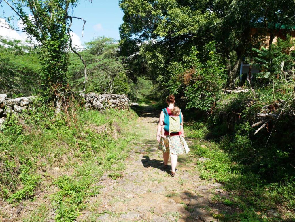 Camino Real Hike in Colombia with toddler