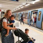 lisbon public transport with stroller