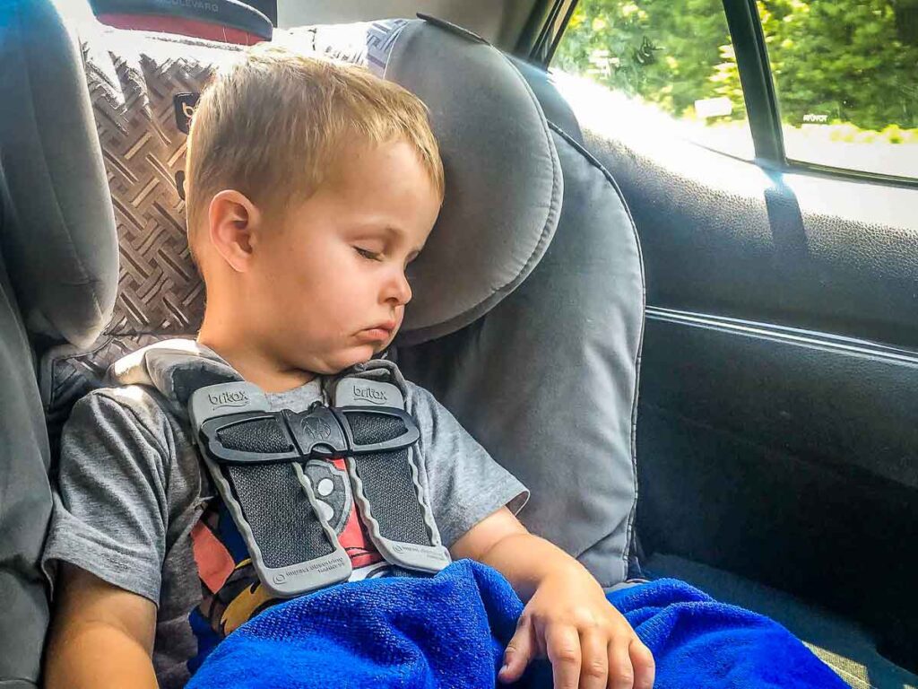 traveling with a convertible car seat for a toddler