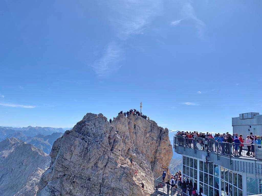 the Zugspitze peak is a fun thing to do with kids in the Bavarian Alps