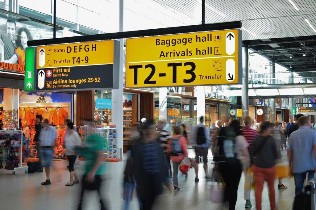 image of busy airport