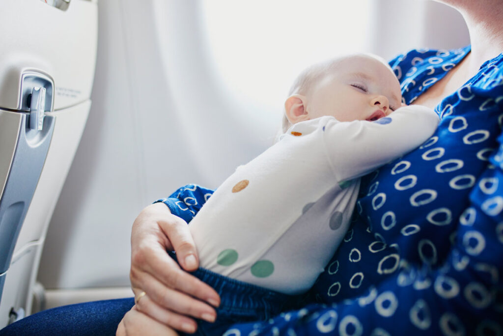 baby sleep on airplane