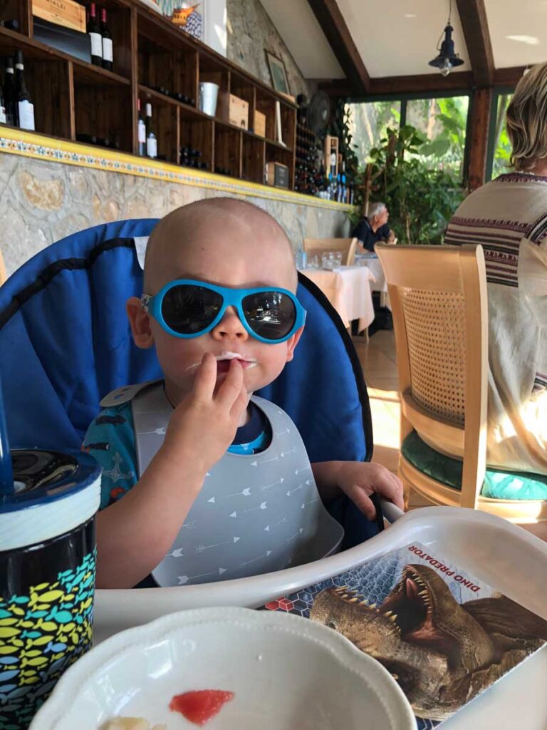 Eating with a toddler in the Amalfi Coast