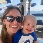 a happy family enjoying a kid-friendly Amalfi Coast beach