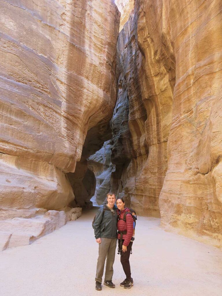 visiting Petra with a baby