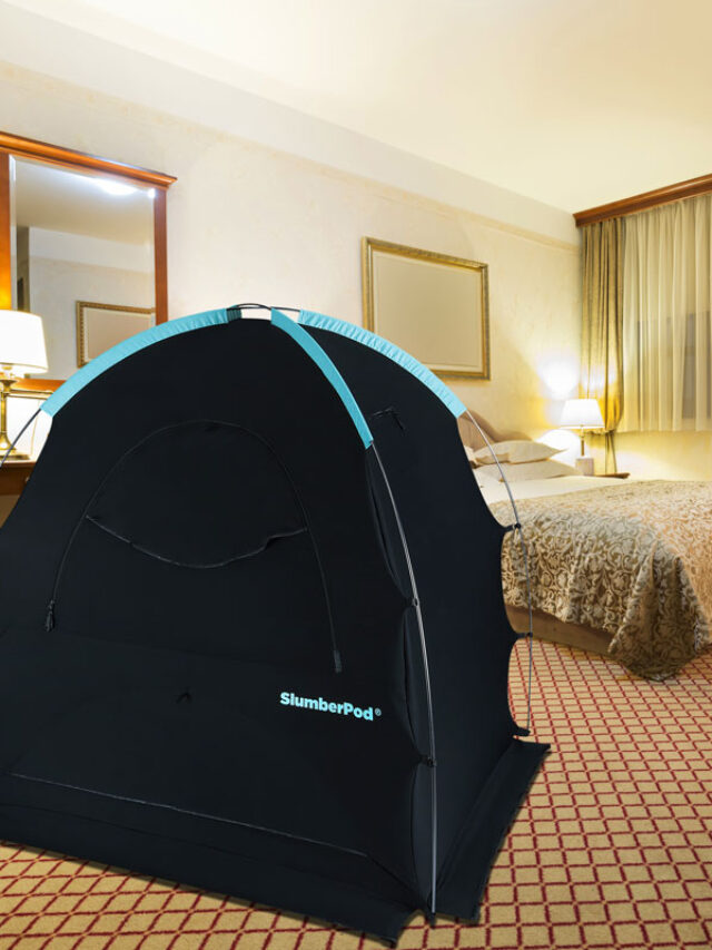 image of slumberpod in hotel room