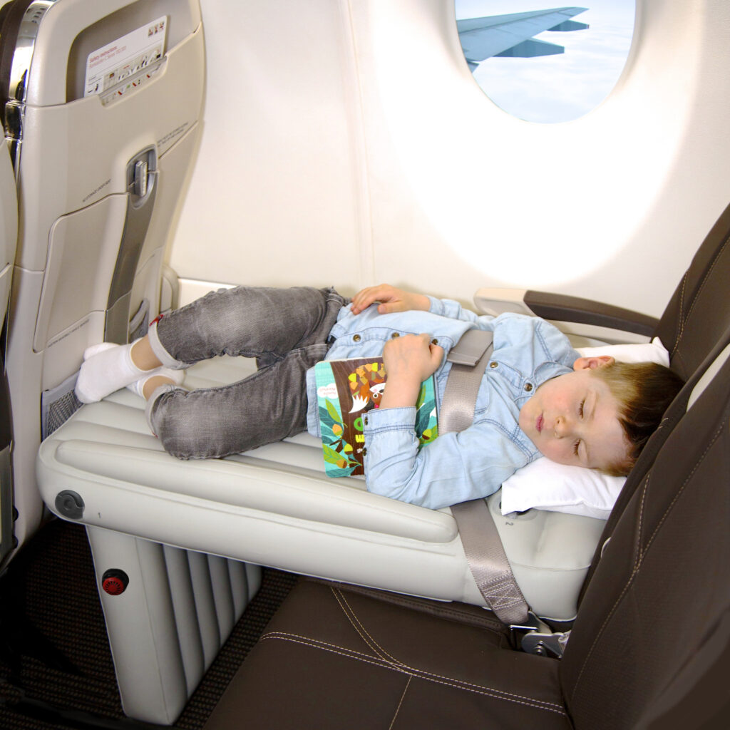 Flyaway Designs airplane travel bed for toddlers