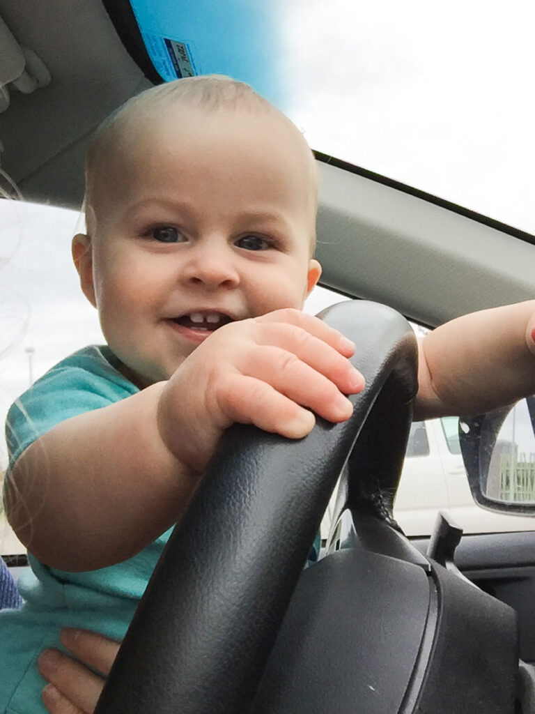 image of baby road trip