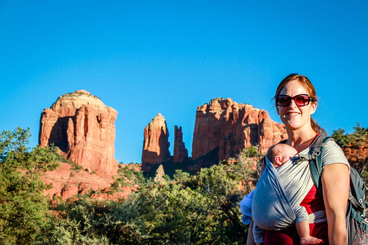 baby ktan for hiking with a newborn