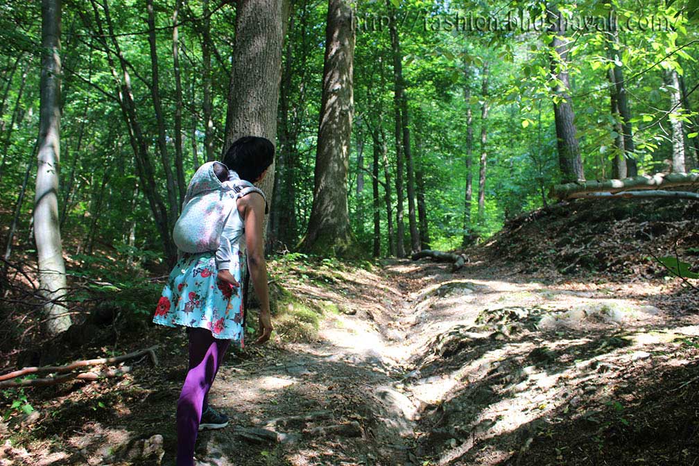 hiking with a baby in Belgian Ardennes 