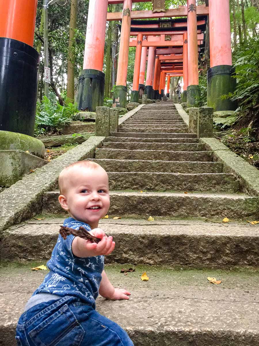 hiking with a toddler in Kyoto, Japan - Fushimi Inari Shrine