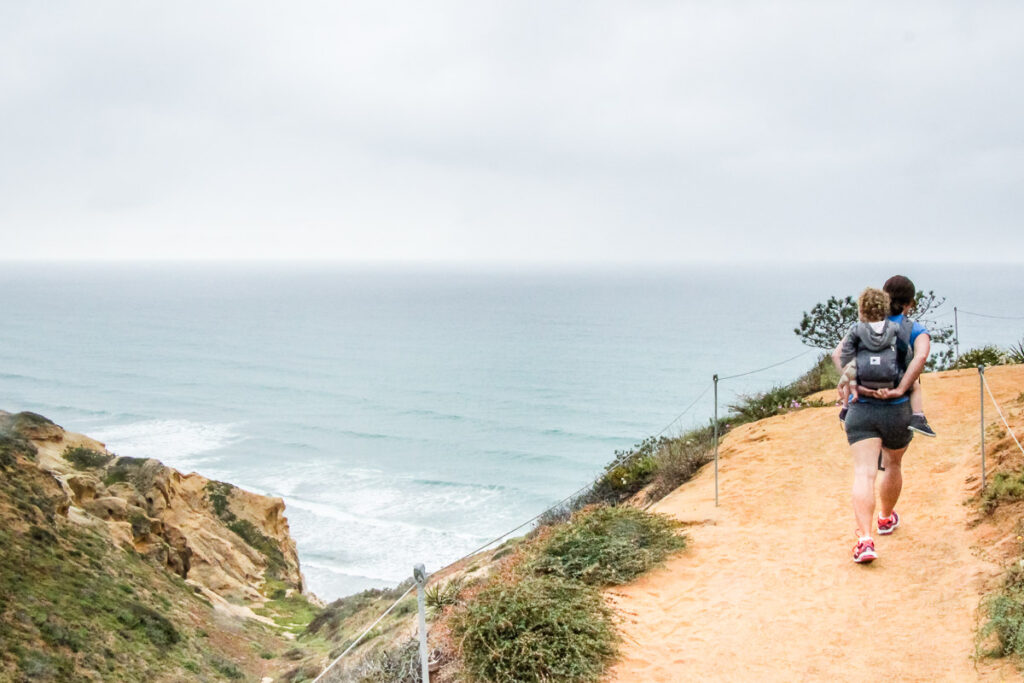 hiking Torrey Pines Nature Reserve with a toddler.