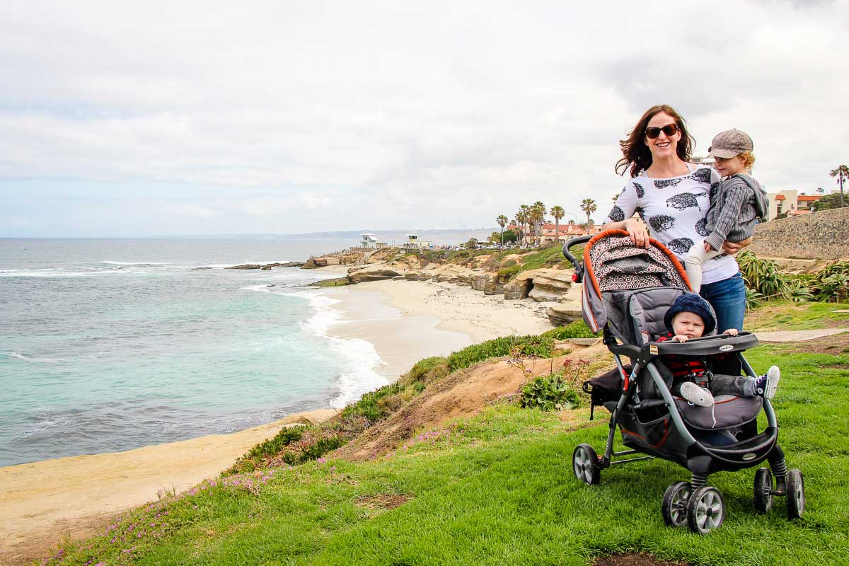 La Jolla in San Diego with a baby and toddler