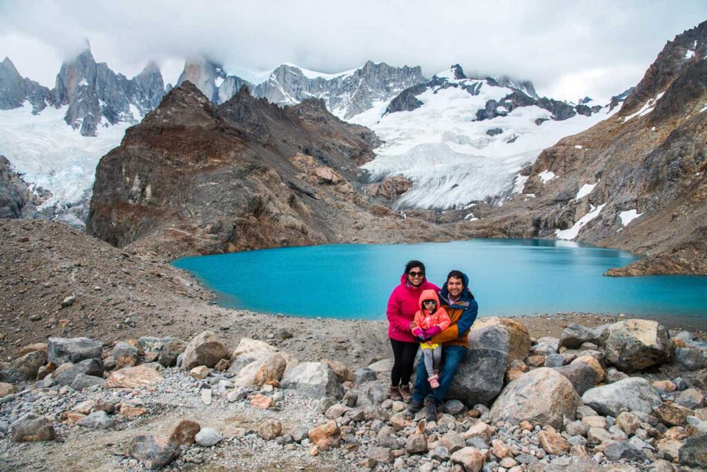 toddler hikes in Argentina - Laguna de Los Tres Hike 