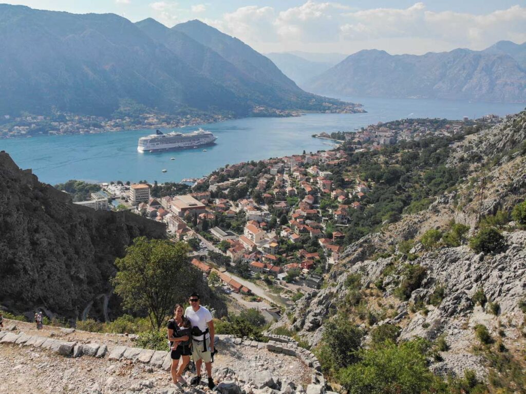 hiking with a baby in Montenegro on the Ladder of Kotor