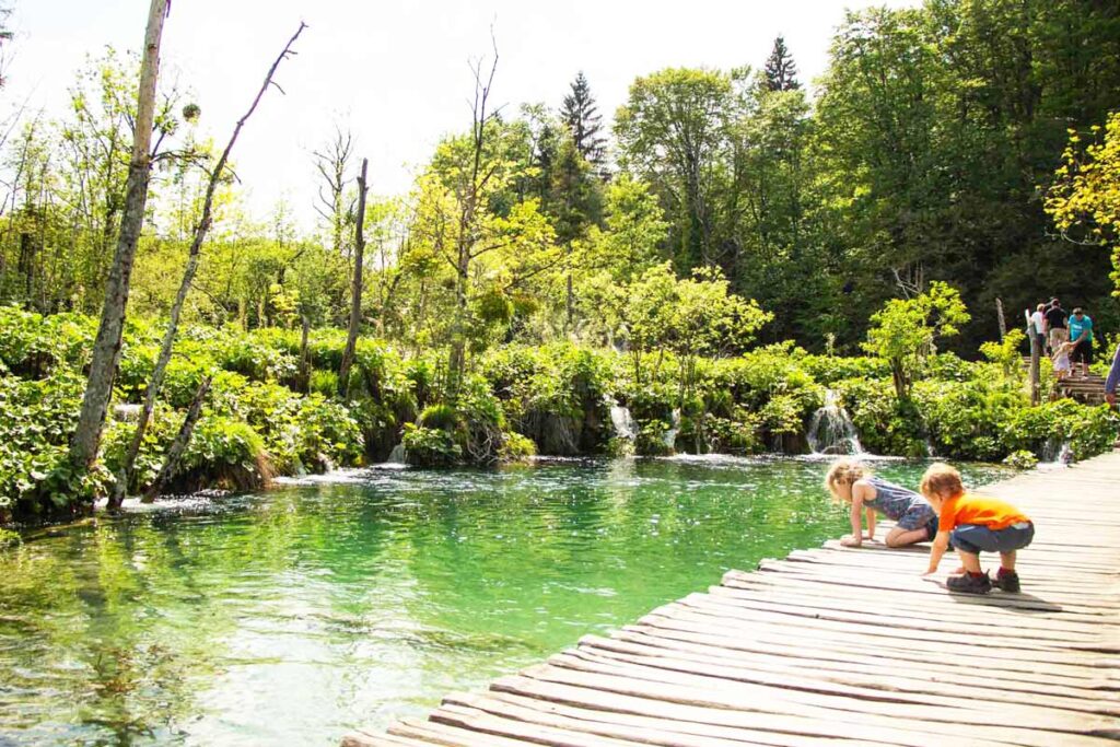 great toddler hiles at Plitvice Lakes National Park in Croatia