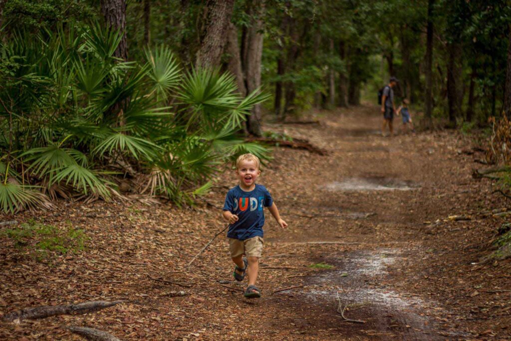 hike at Wormsloe Historic Site with a toddler