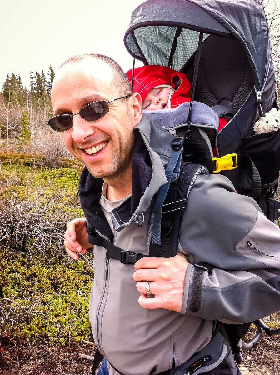 a sleeping child shows why a hiking backpack for babies is essential baby hiking gear