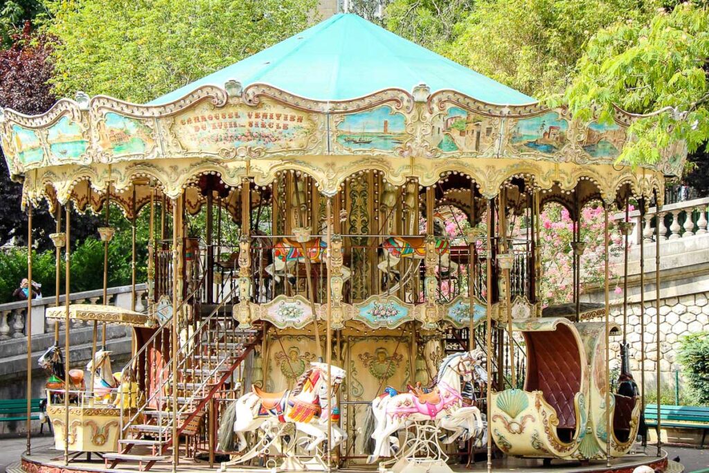 Carousel near Sacre Coeur in Paris