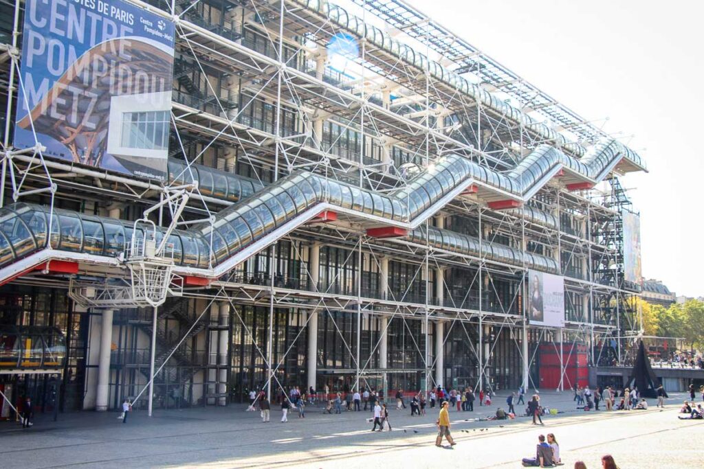 view of exterior of Centre Pompidou