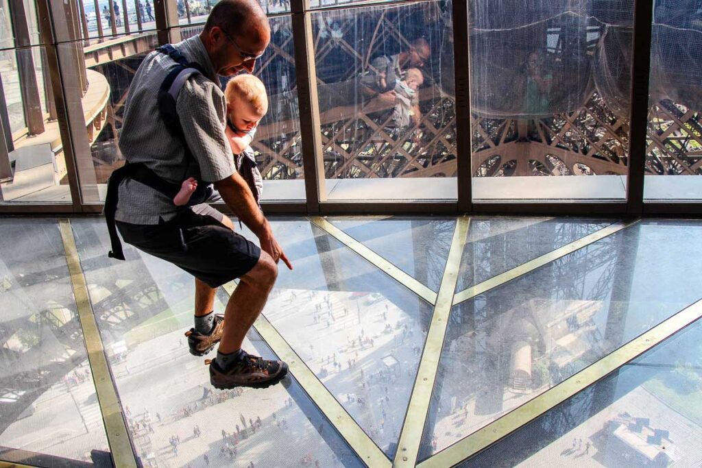 Climbing Eiffel Tower with a baby or toddler