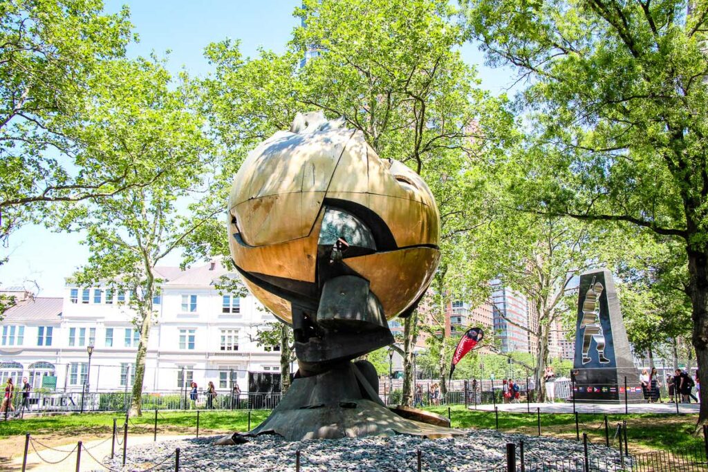 The World Trade Center Sphere in Battery Park