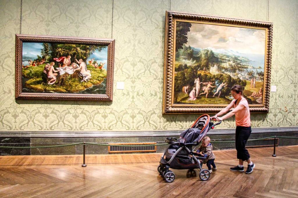 National Gallery London with stroller