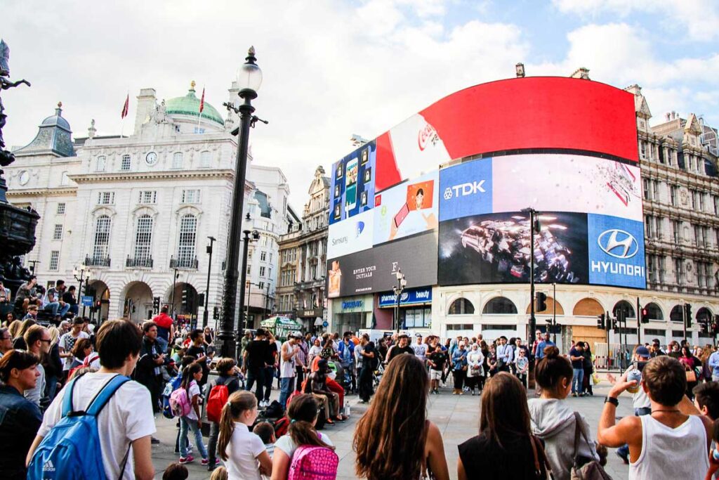 Piccadilly Circus in London