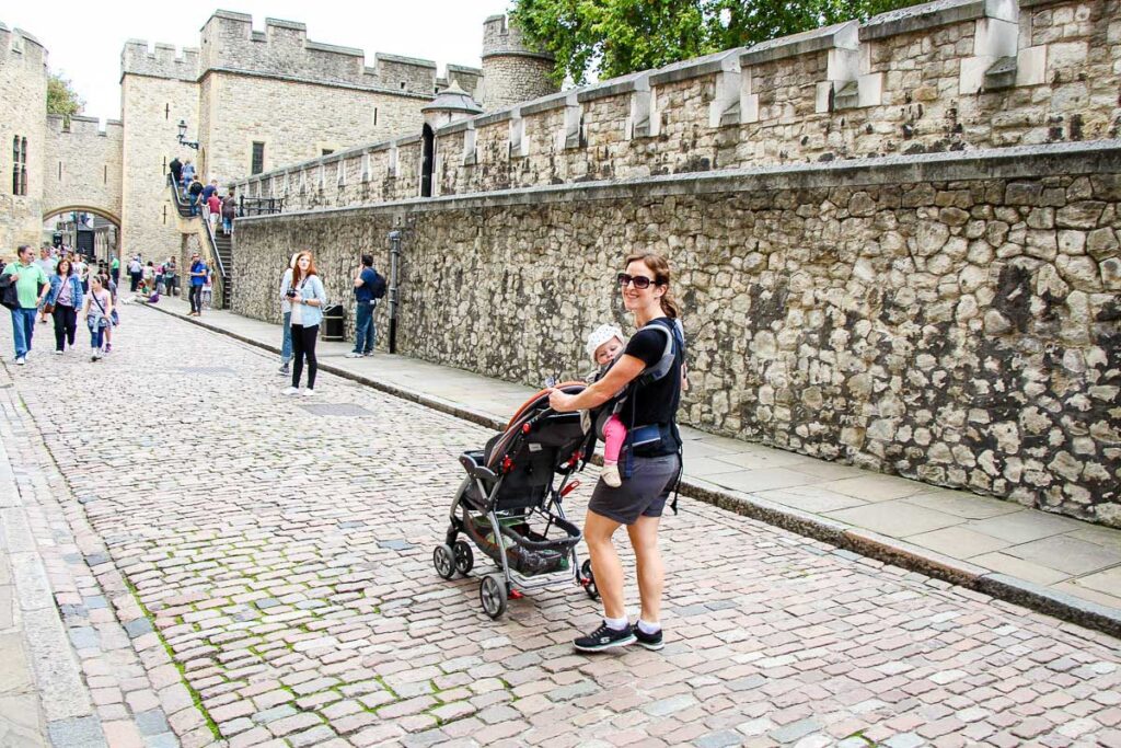 Visiting Tower of London with a baby