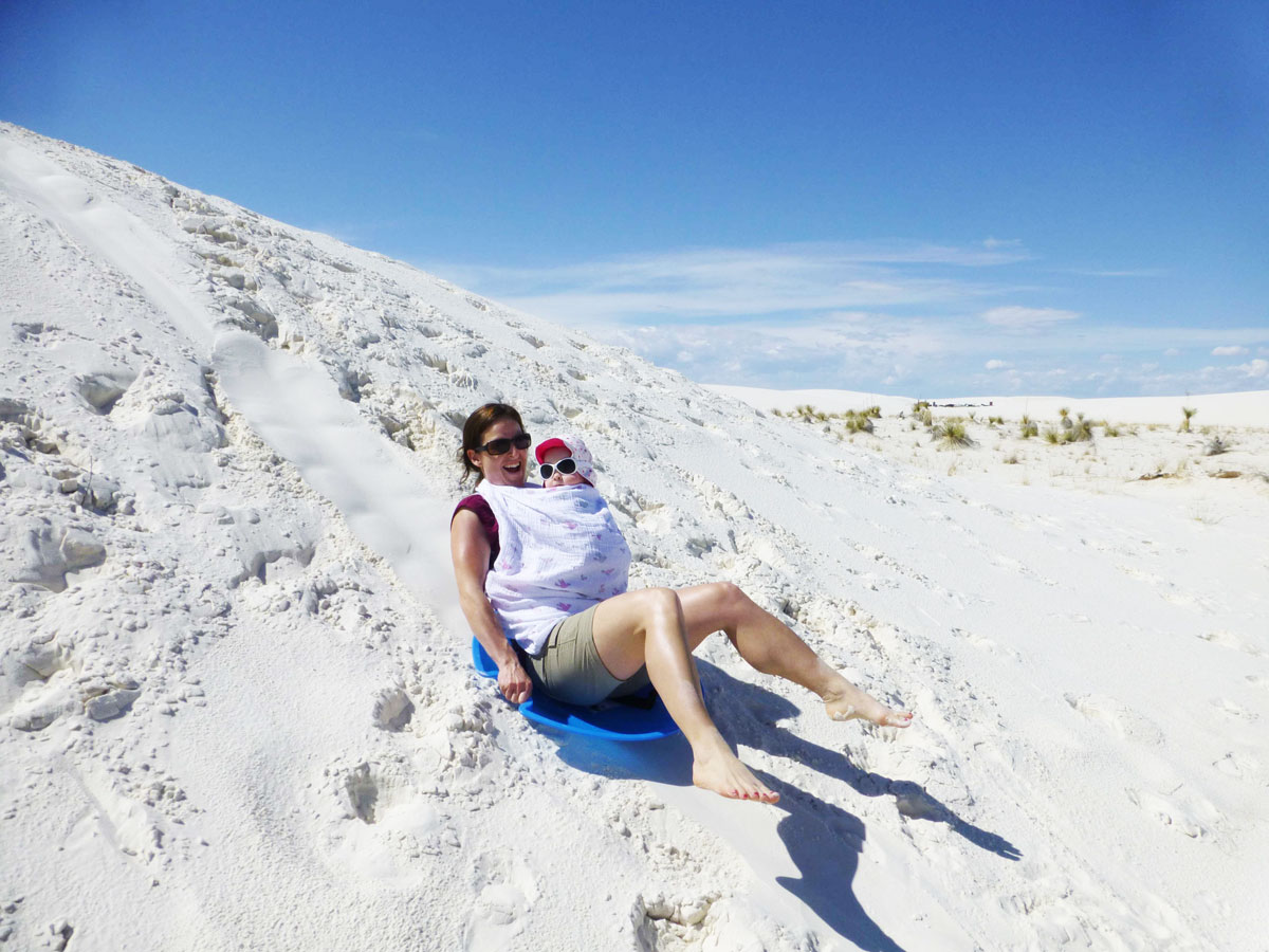 Visiting White Sands National Park with a baby