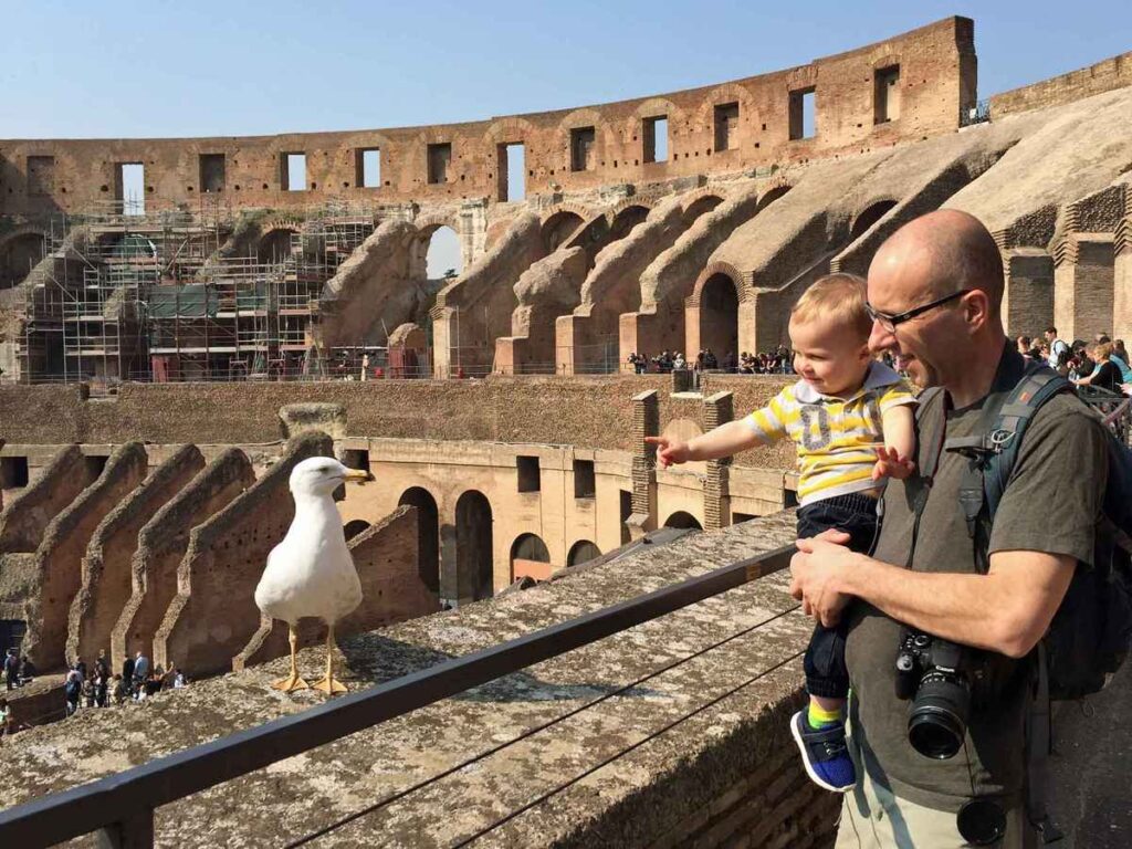 can you bring a stroller to the colosseum in Rome?