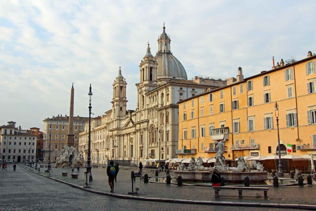 When visiting Rome with a toddler, try to get to the top attractions as early as possible. For example, Piazza Navona was nearly empty when we arrived