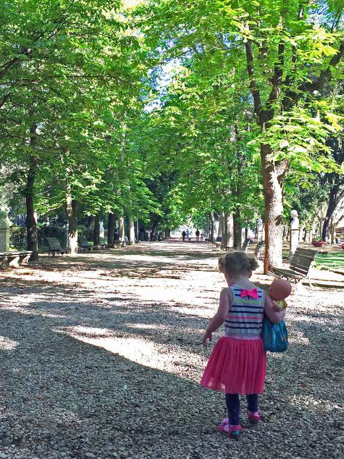 The shade found in Villa Borghese Gardens makes it a great activity on a hot day in Rome with kids